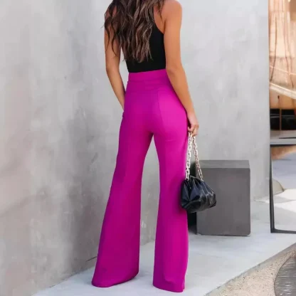 High-waist Solid Flare Leggings - Image 4