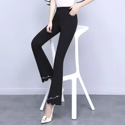 Stylish Trim Flare Leggings