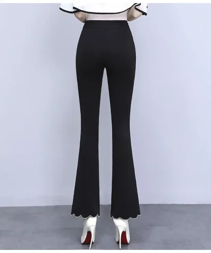 Stylish Trim Flare Leggings - Image 5