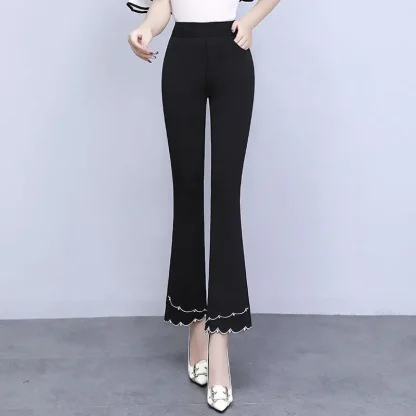 Stylish Trim Flare Leggings - Image 2