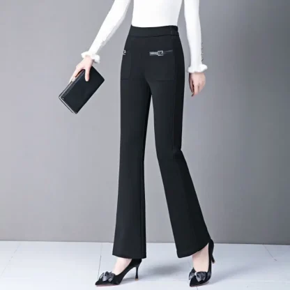 Plain Color Flare Leggings - Image 2