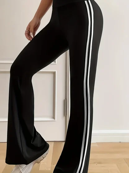High-waist Stripe Flare Leggings
