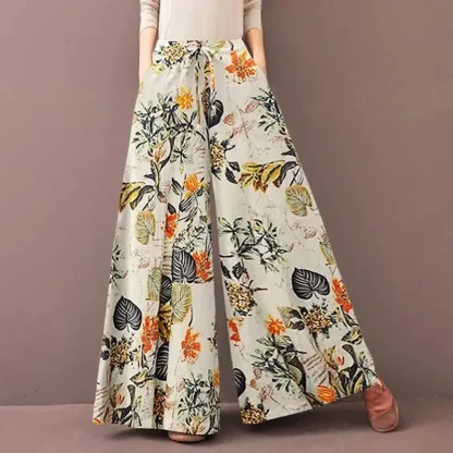Floral Print Wide Flare Legging - Image 4
