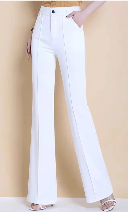 Elegant Solid Color Flare Legging - Image 6