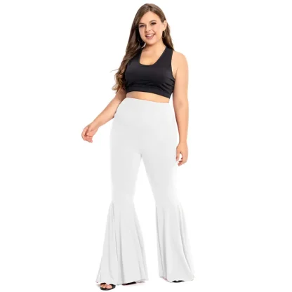 Plus Size Solid Flare Leggings - Image 6