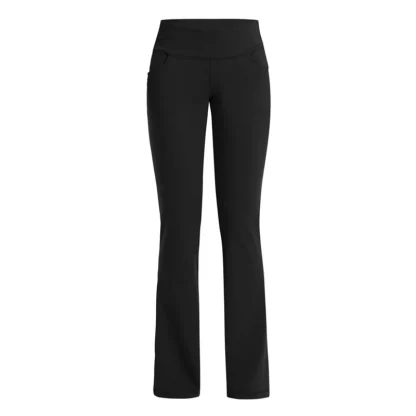 Plain Open Pocket Flare Leggings - Image 4