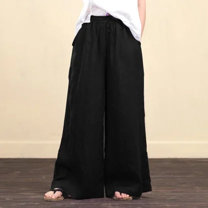 Wide Leg Solid Flare Leggings - Image 2
