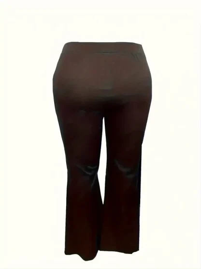 Plus Size Lace Split Flare Leggings - Image 2