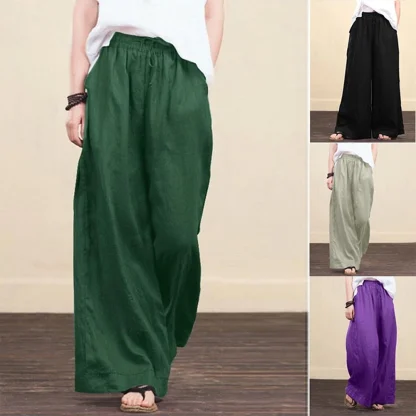 Wide Leg Solid Flare Leggings - Image 6