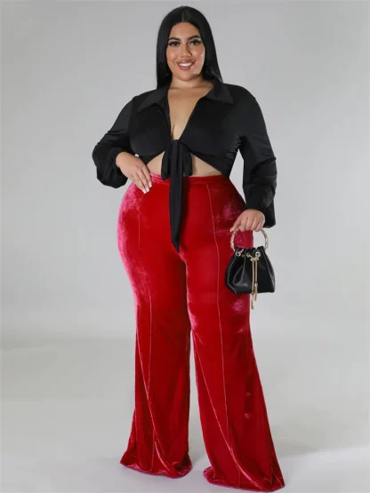 Comfy Solid Color Flare Leggings - Image 4