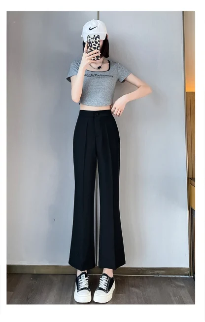 Simple Black Flare Leggings - Image 2