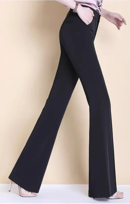 Elegant Solid Color Flare Legging - Image 4