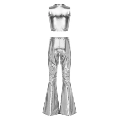 Metallic Party Flare Leggings - Image 3