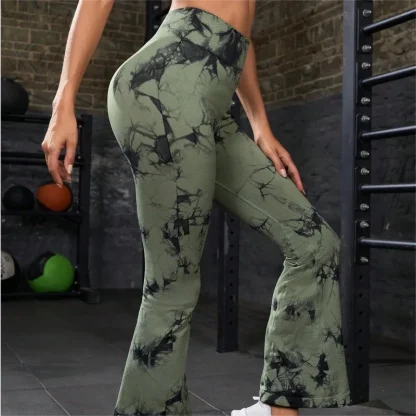 Tie Dye High-waist Flare Leggings - Image 5