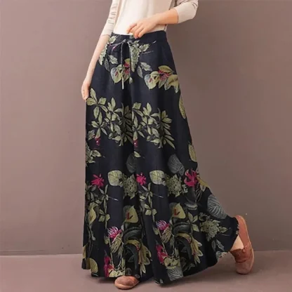 Floral Print Wide Flare Legging - Image 3