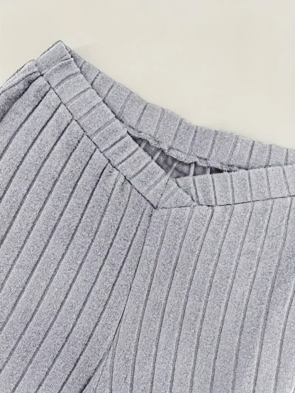 Comfy Plain Color Flare Leggings - Image 3