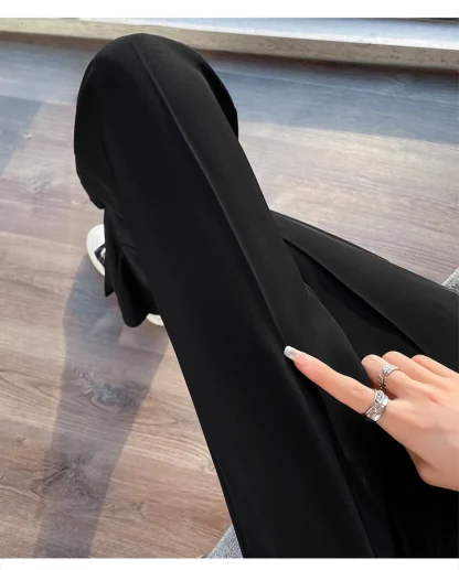 Simple Black Flare Leggings - Image 5