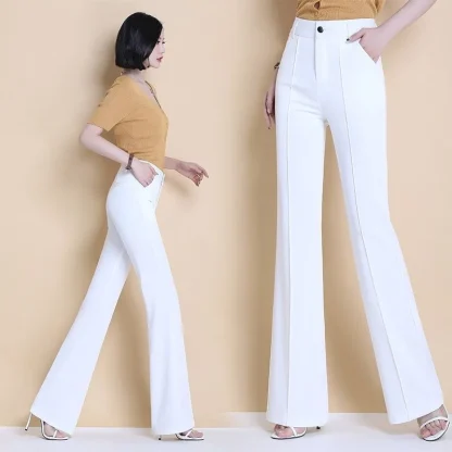 White Flare Leggings