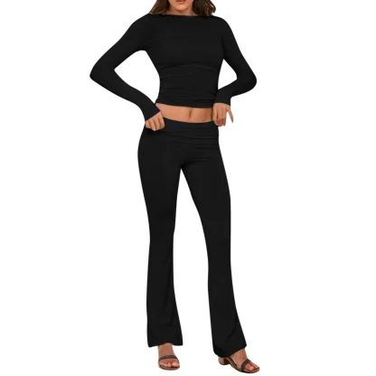 Low Rise Solid Flare Leggings