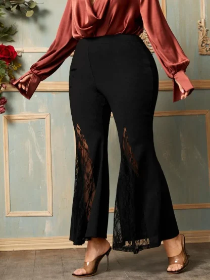 Plus Size Lace Flare Leggings - Image 5