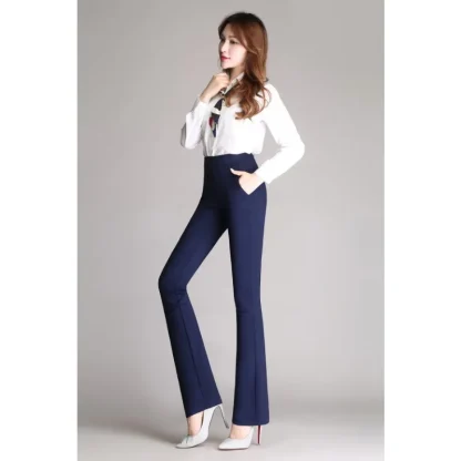 High-waist Plain Flare Leggings - Image 4