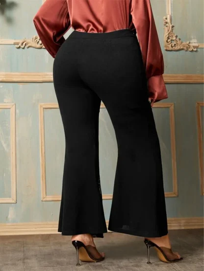 Plus Size Lace Flare Leggings - Image 3