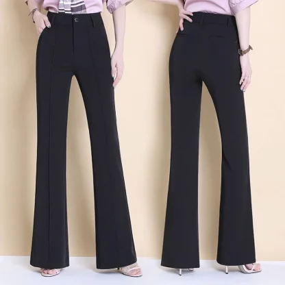 Elegant Solid Color Flare Legging - Image 3