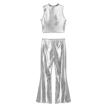 Metallic Party Flare Leggings - Image 5