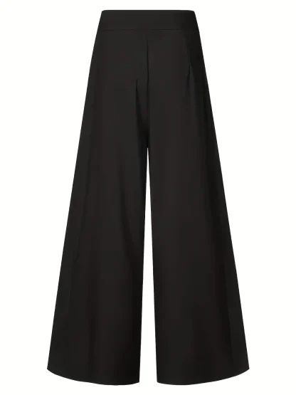 Plus Size Black Flare Leggings - Image 3