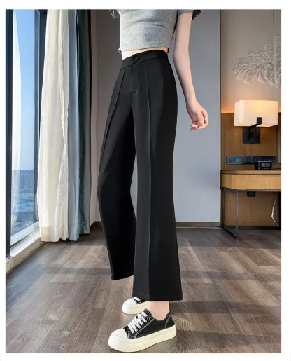 Simple Black Flare Leggings - Image 4