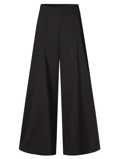 Plus Size Black Flare Leggings - Image 2