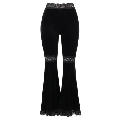 Lace Patchwork Flare Leggings