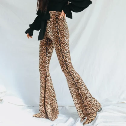 Leopard Prints Flare Leggings