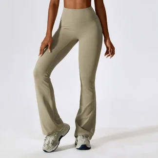 Tummy Control Plain Flare Leggings