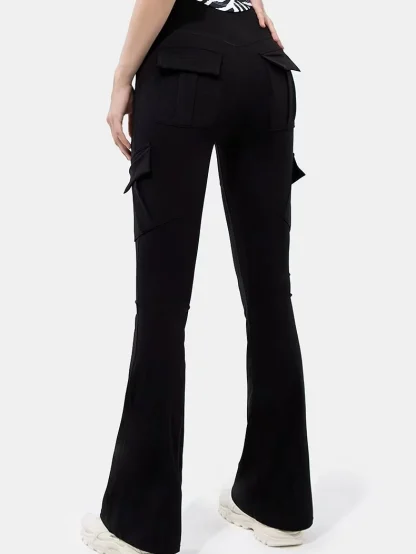 Bootcut Cargo Solid Flare Pants - Image 3