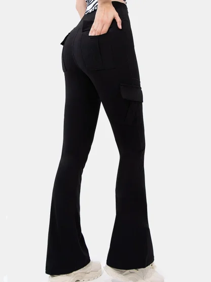 Bootcut Cargo Solid Flare Pants - Image 5