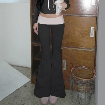 Plain Color Comfy Flare Leggings - Image 4