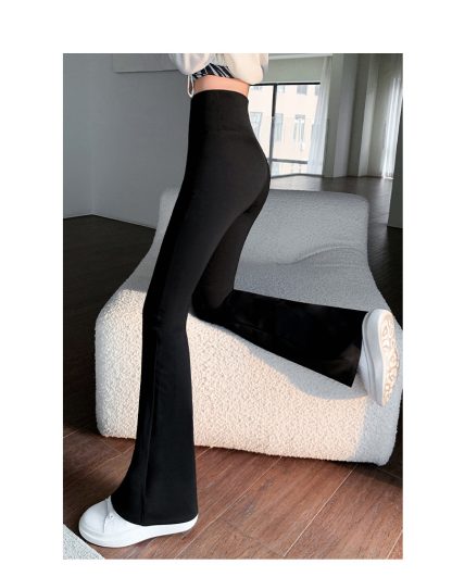 Seamless Solid Flare Leggings - Image 3
