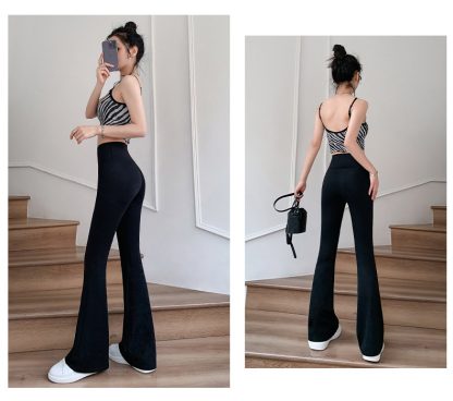 Seamless Solid Flare Leggings - Image 6
