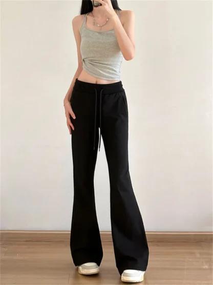 Low-rise Drawstring Flare Leggings - Image 5