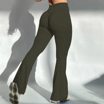 Plain Scrunch Flare Leggings - Image 2