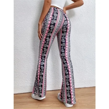 Boho-style Print Flare Leggings - Image 3