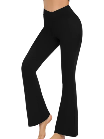 Tummy Control Solid Flare Leggings