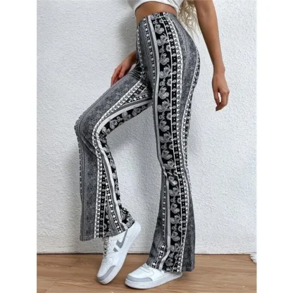 Boho-style Print Flare Leggings