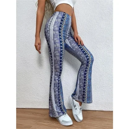 Boho-style Print Flare Leggings - Image 5