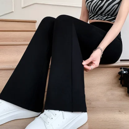 Seamless Solid Flare Leggings - Image 5
