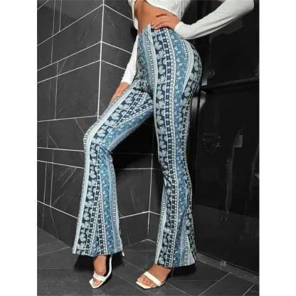 Boho-style Print Flare Leggings - Image 6
