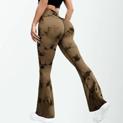 Tie Dyed Yoga Flare Leggings - Image 5