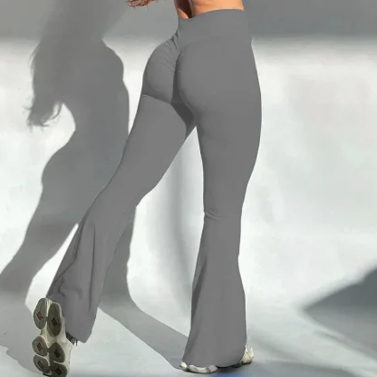 Plain Scrunch Flare Leggings - Image 4