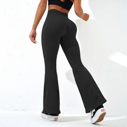 Seamless Plain Color Flare Leggings